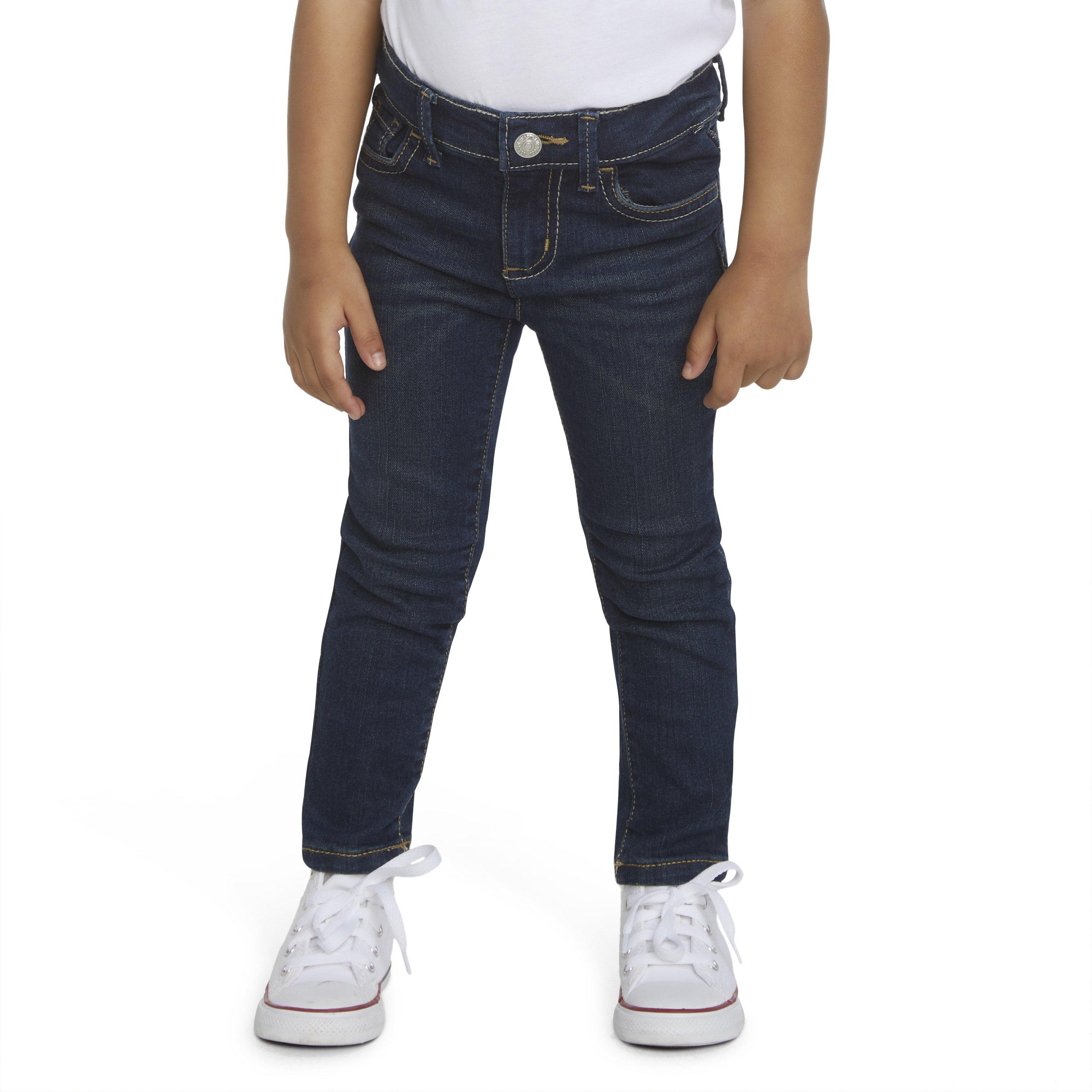 Levi's Toddler Girls' 710 Super Skinny Fit Slim Blue Wash Denim Jeans - BLUE